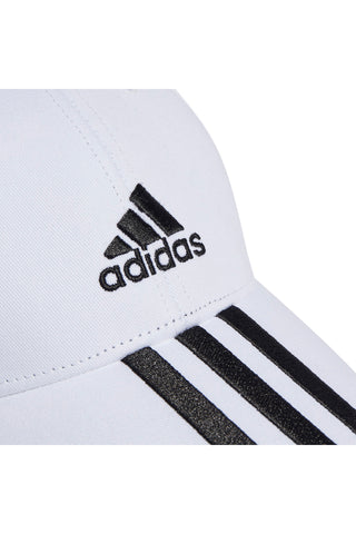 Bela kapa z ukrivljenim ščitkom Adidas Baseball 3S Cap