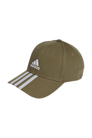 Zelena kapa z ukrivljenim ščitkom Adidas Baseball 3S Cap