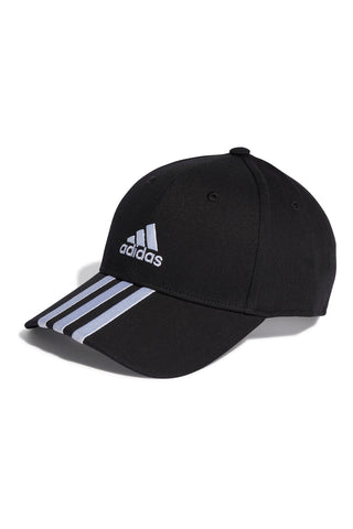 Črna kapa z ukrivljenim ščitkom Adidas Baseball 3S Cap