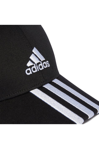 Črna kapa z ukrivljenim ščitkom Adidas Baseball 3S Cap