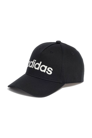 Kapa s črnim ščitkom in belim logotipom ADIDAS DAILY CAP