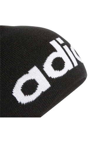 Črna kapa z belim logotipom ADIDAS DAILY KAPA
