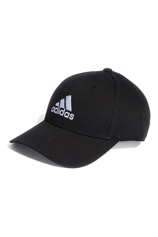 Kapa s črnim ščitkom in belim logotipom Adidas ADIDAS BBALL CAP COT
