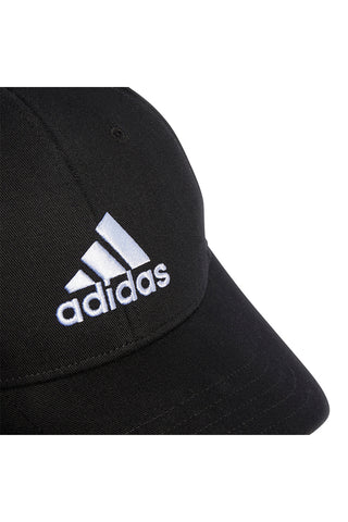 Kapa s črnim ščitkom in belim logotipom Adidas ADIDAS BBALL CAP COT