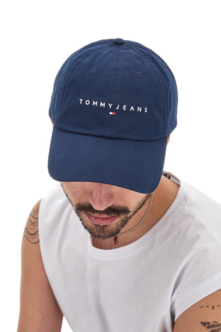 Nastavljiva kapa TOMMY JEANS LOGO CAP Modra