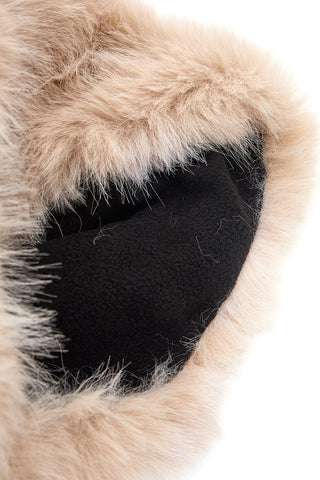 Bež klobuk iz krzna z učinkom furry Gianmarco Venturi CLASS 63219