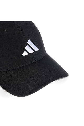 Črna kapa z ukrivljenim ščitnikom in logotipom Adidas JN 6589