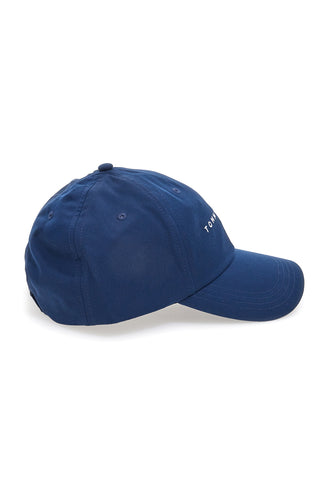Modra kapa z vezenim logotipom Tommy Jeans Logo Cap