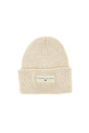 Bež pletena kapa z logotipom Tommy Jeans Linear Beanie