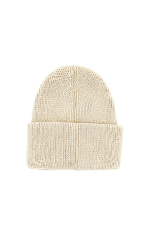 Bež pletena kapa z logotipom Tommy Jeans Linear Beanie