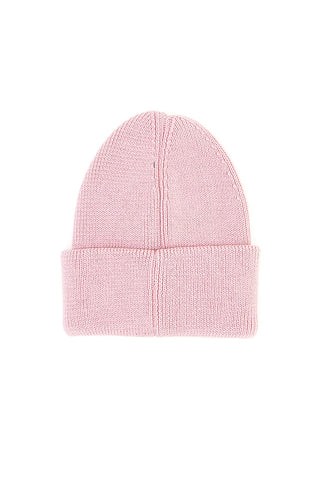 Roza pletena kapa z logotipom Tommy Jeans Linear Beanie