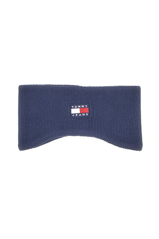 Modra pletena čelada z logotipom Tommy Jeans Heritage Core