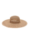 Selun beach beige pleten klobuk s širokim robom SUI 261002/A