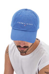 Svetlo modra kapa z izvezenim logotipom Tommy jeans CAP