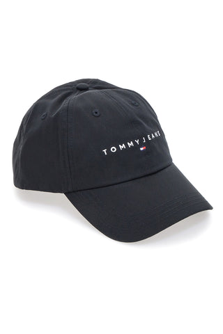 Cappello nero con logo ricamato Tommy jeans CAP
