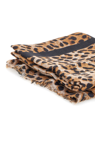 Foulard animalier con banda centrale nera Laura Biagiotti LB25W217-20