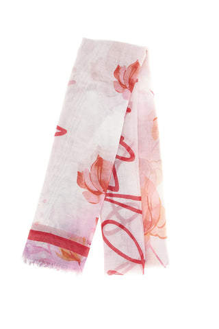 Foulard rosa con stampa floreale Laura biagiotti 26s204-59