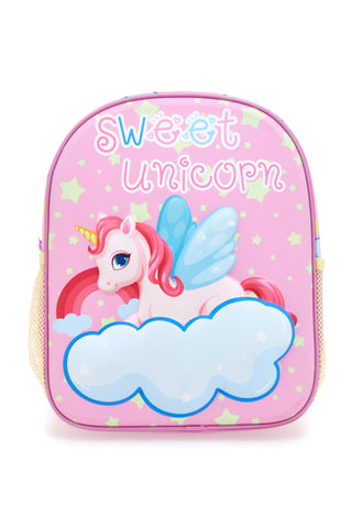 Roza nahrbtnik z reliefom enorožca in oblakom Sweet Unicorn