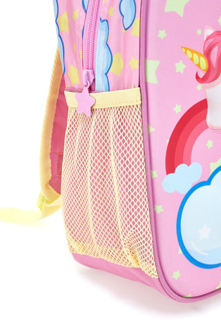 Roza nahrbtnik z reliefom enorožca in oblakom Sweet Unicorn