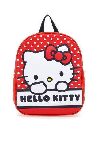 Rdeč nahrbtnik z reliefnim tiskom Hello Kitty
