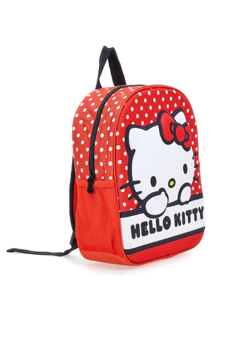 Rdeč nahrbtnik z reliefnim tiskom Hello Kitty