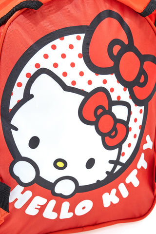 Rdeč nahrbtnik z reliefnim tiskom Hello Kitty