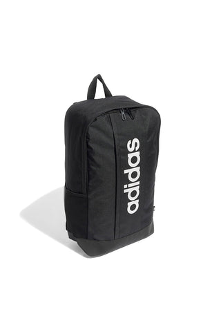 Črn nahrbtnik Adidas Linear Backpack z navpičnim potiskom