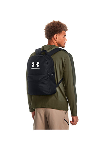 Črn nahrbtnik z belim logotipom Under Armour 1380476-002