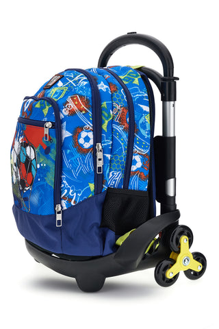 Zaino trolley blu con sistema 3WD Seven 3WDFAAA
