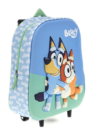 Zaino trolley celeste con Bluey e Bingo Bluey Trolley