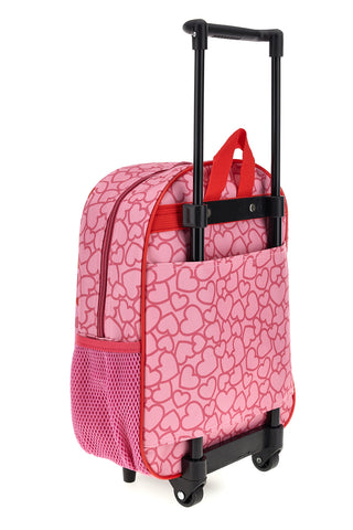 Zaino trolley rosa con cuori Hello kitty Trolley
