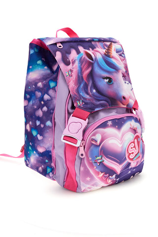 Zaino estensibile viola con unicorno galattico Seven Z/pixie unicorn