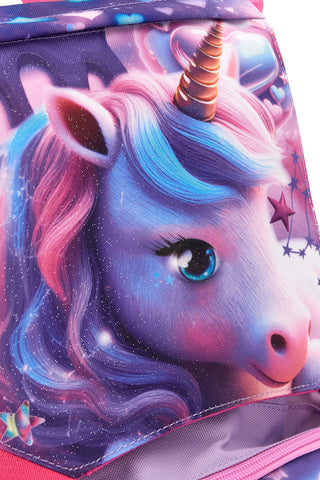 Zaino estensibile viola con unicorno galattico Seven Z/pixie unicorn